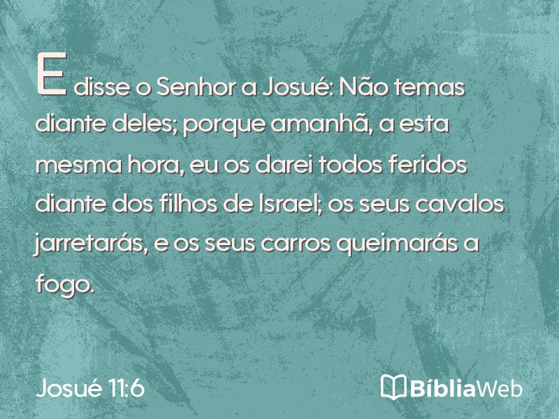 Josué 11:6 em imagem para compartilhar