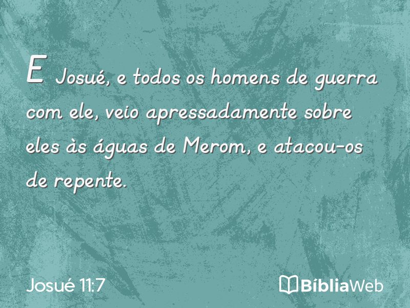 Josué 11:7 em imagem para compartilhar