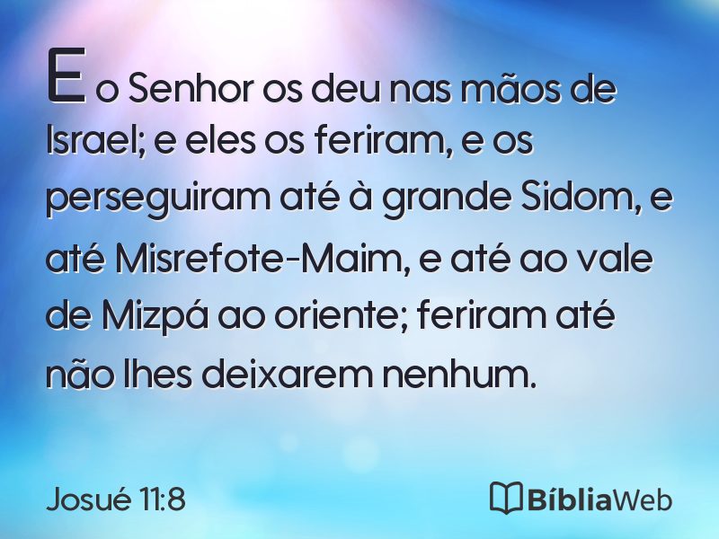 Josué 11:8 em imagem para compartilhar
