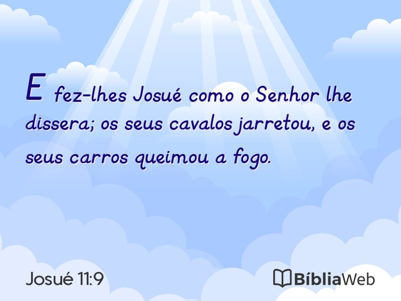 Josué 11:9 em imagem para compartilhar