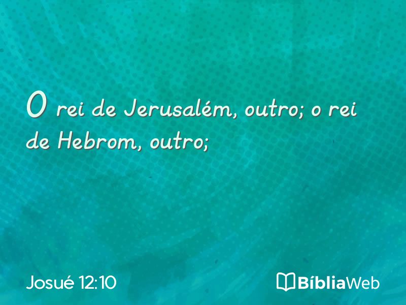 Josué 12:10 em imagem para compartilhar