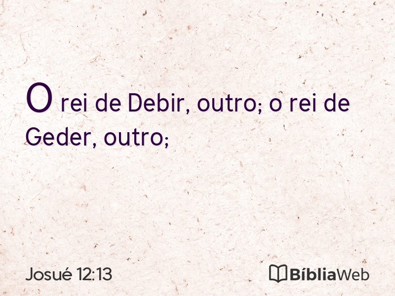 Josué 12:13 em imagem para compartilhar