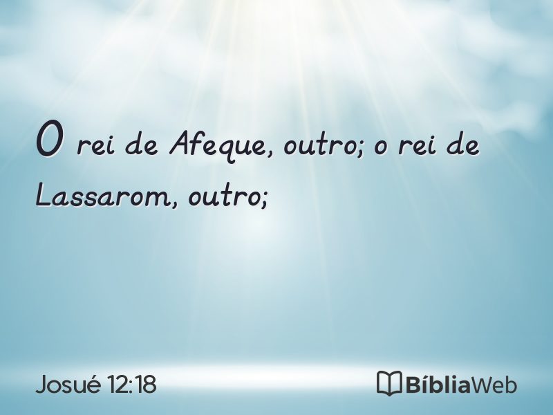 Josué 12:18 em imagem para compartilhar