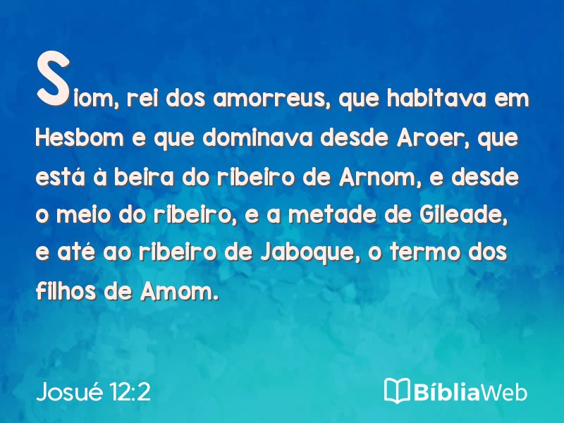 Josué 12:2 em imagem para compartilhar
