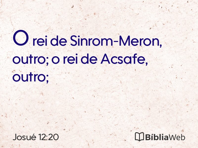 Josué 12:20 em imagem para compartilhar