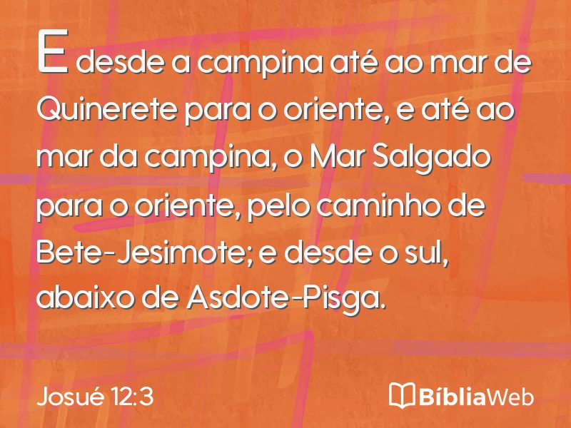 Josué 12:3 em imagem para compartilhar