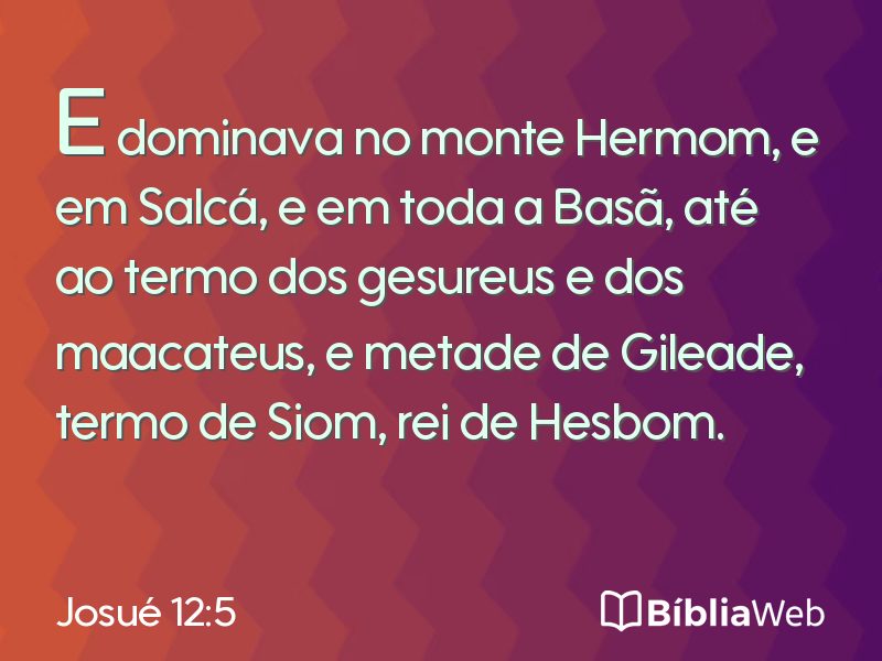 Josué 12:5 em imagem para compartilhar