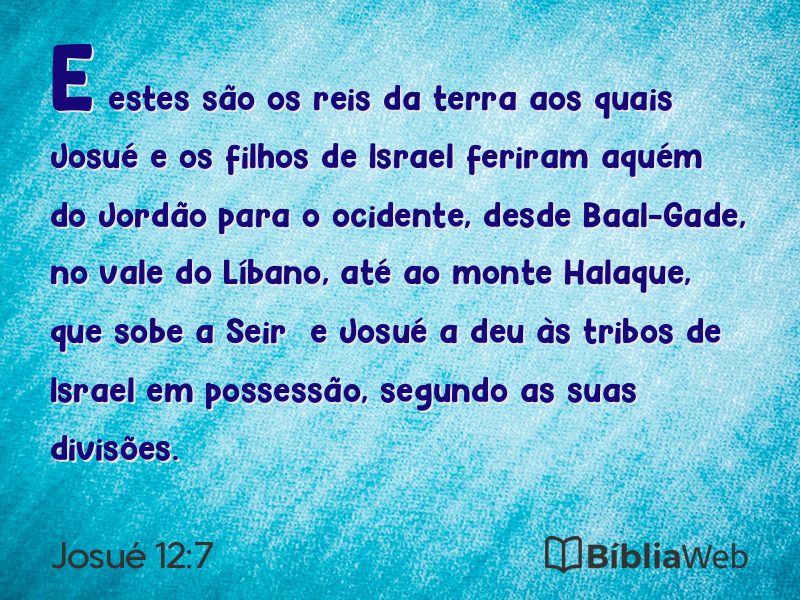 Josué 12:7 em imagem para compartilhar