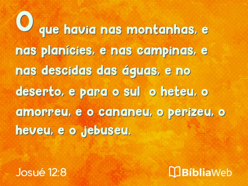 Josué 12:8 em imagem para compartilhar