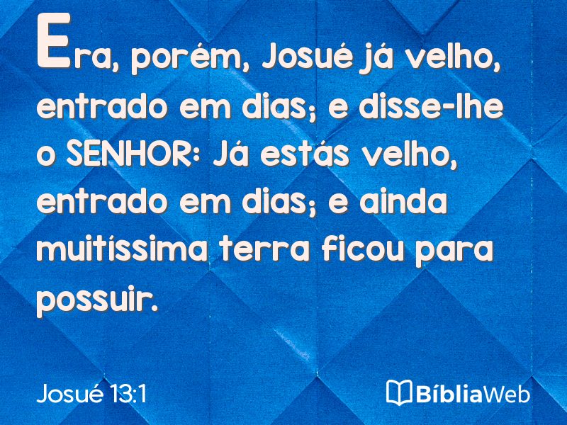 Josué 13:1 em imagem para compartilhar