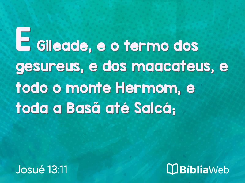 Josué 13:11 em imagem para compartilhar