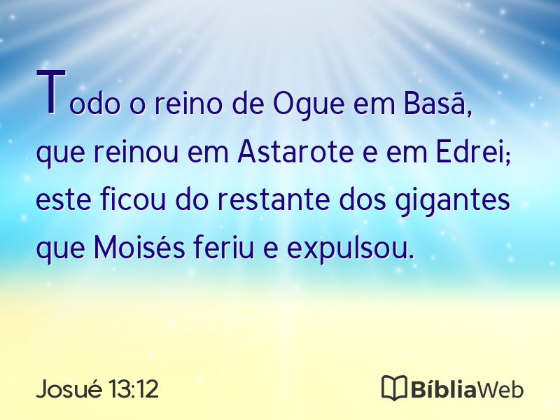 Josué 13:12 em imagem para compartilhar