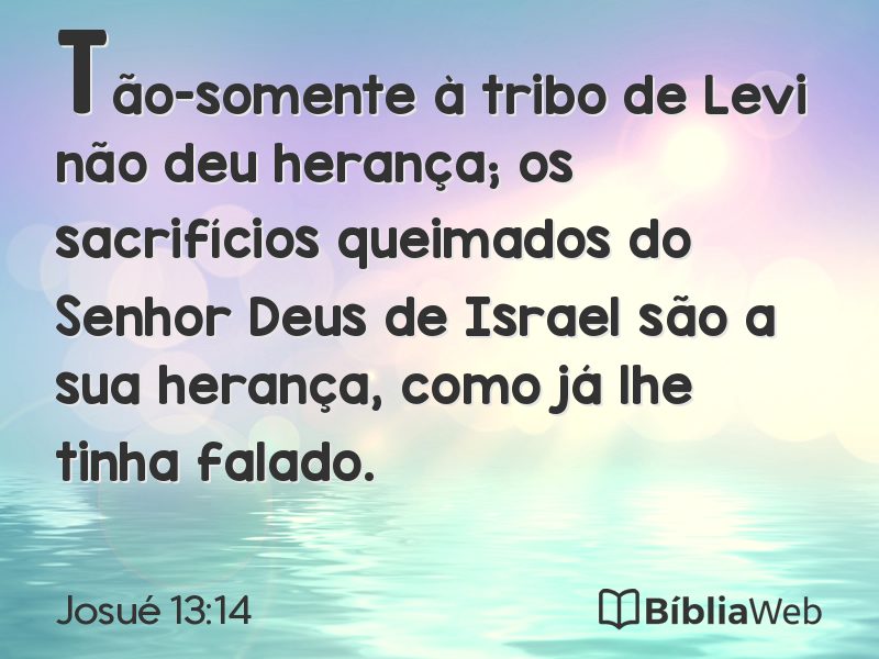 Josué 13:14 em imagem para compartilhar