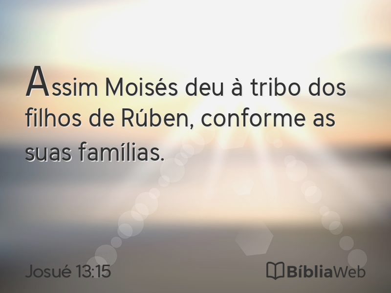 Josué 13:15 em imagem para compartilhar