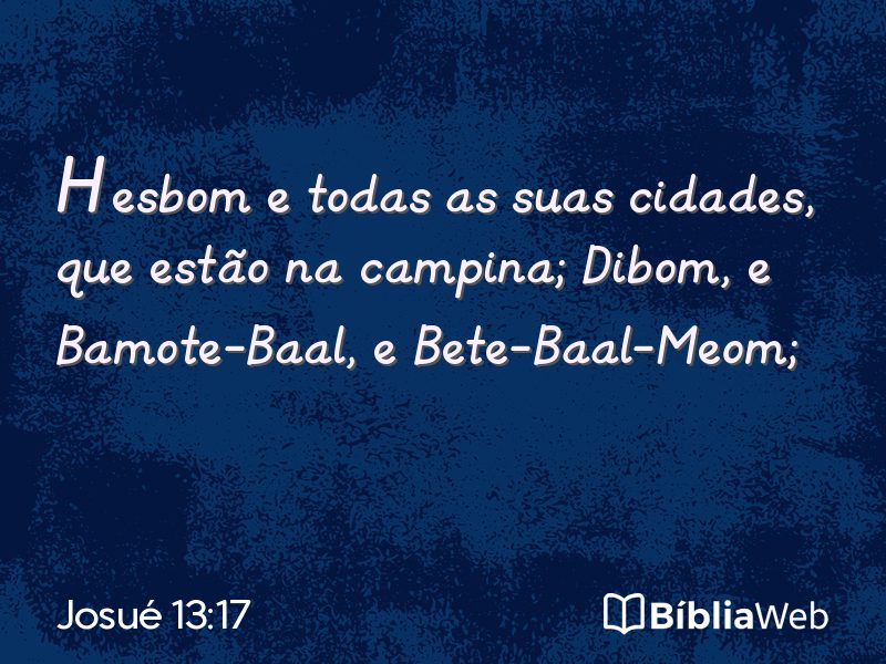 Josué 13:17 em imagem para compartilhar