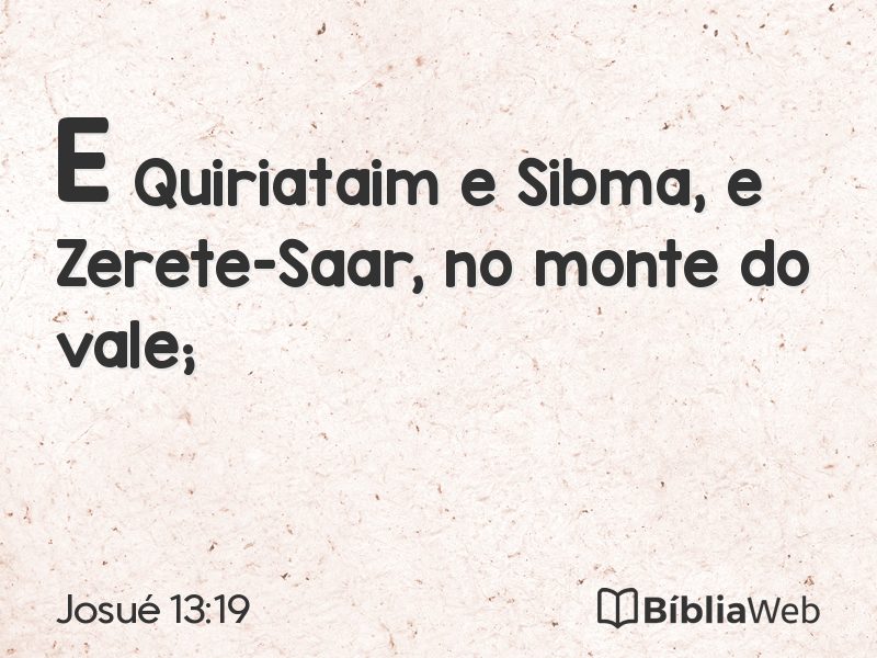 Josué 13:19 em imagem para compartilhar