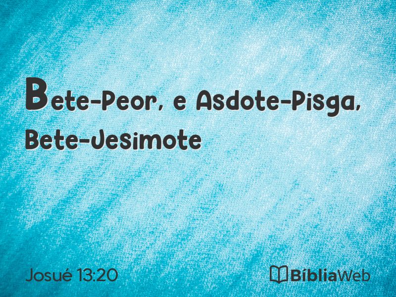 Josué 13:20 em imagem para compartilhar