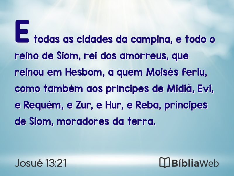 Josué 13:21 em imagem para compartilhar