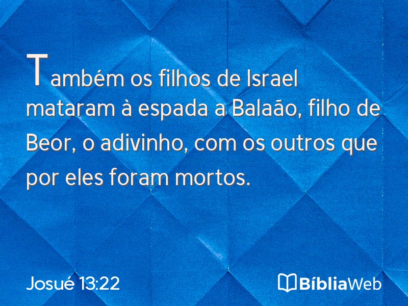 Josué 13:22 em imagem para compartilhar