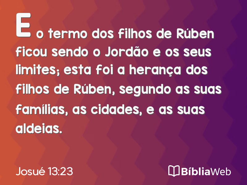 Josué 13:23 em imagem para compartilhar