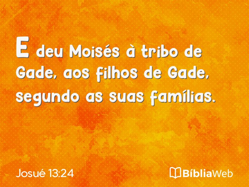 Josué 13:24 em imagem para compartilhar