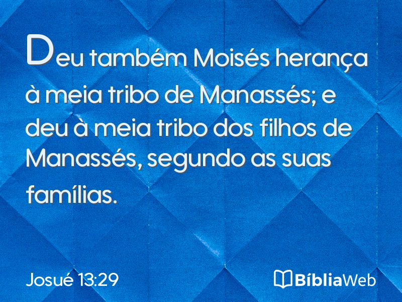 Josué 13:29 em imagem para compartilhar