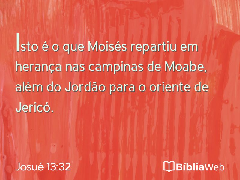 Josué 13:32 em imagem para compartilhar