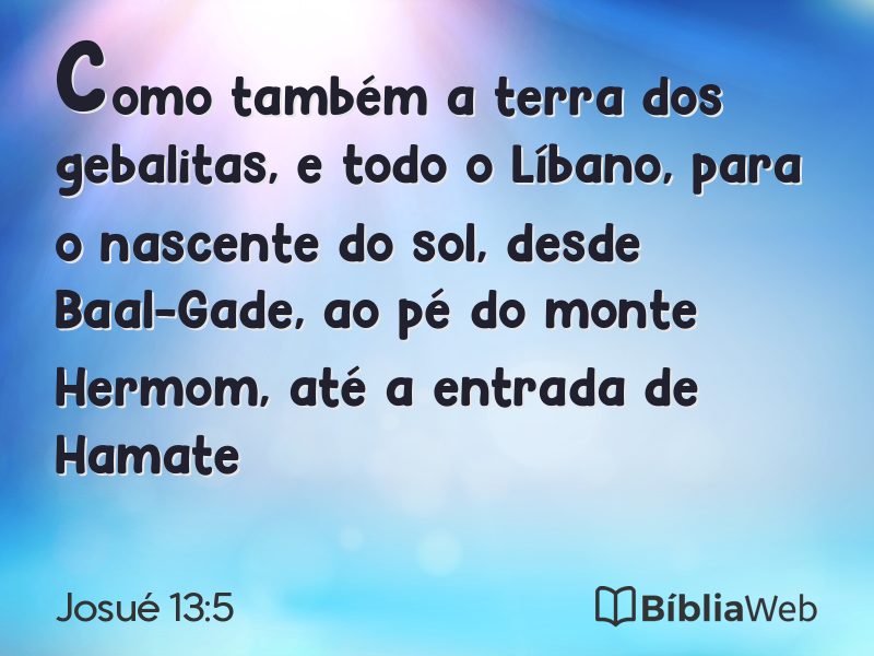 Josué 13:5 em imagem para compartilhar