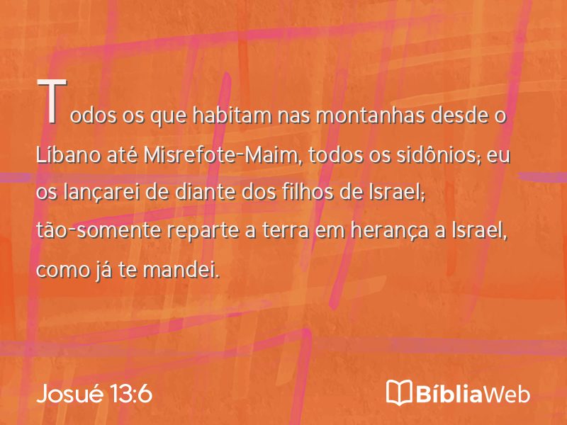 Josué 13:6 em imagem para compartilhar