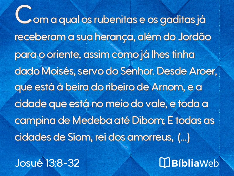 Josué 13:8-32 em imagem para compartilhar