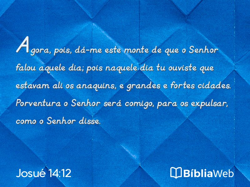 Josué 14:12 em imagem para compartilhar