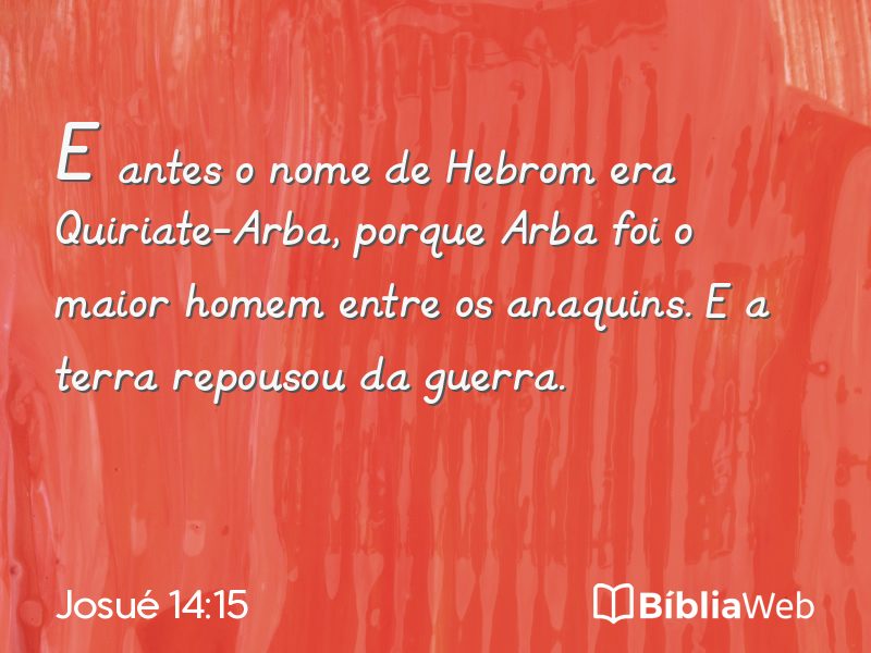 Josué 14:15 em imagem para compartilhar