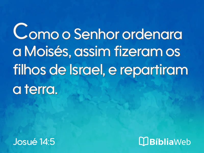 Josué 14:5 em imagem para compartilhar