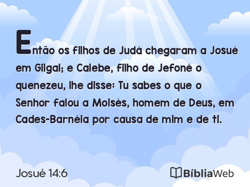 Josué 14:6 em imagem para compartilhar