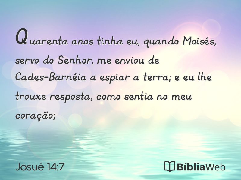 Josué 14:7 em imagem para compartilhar