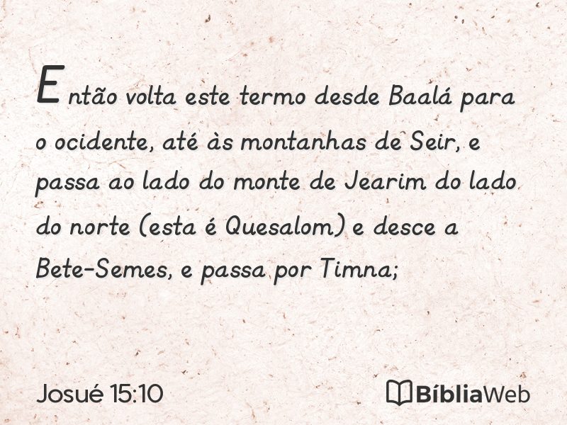 Josué 15:10 em imagem para compartilhar