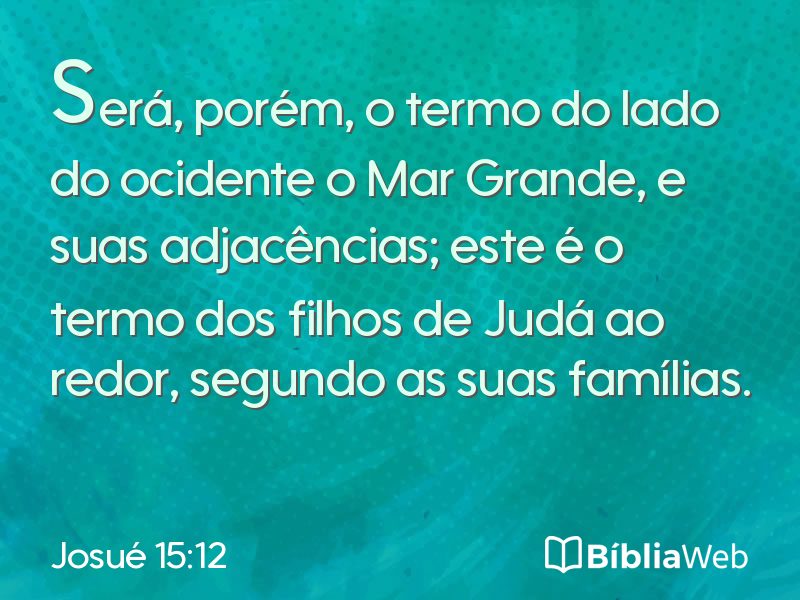 Josué 15:12 em imagem para compartilhar