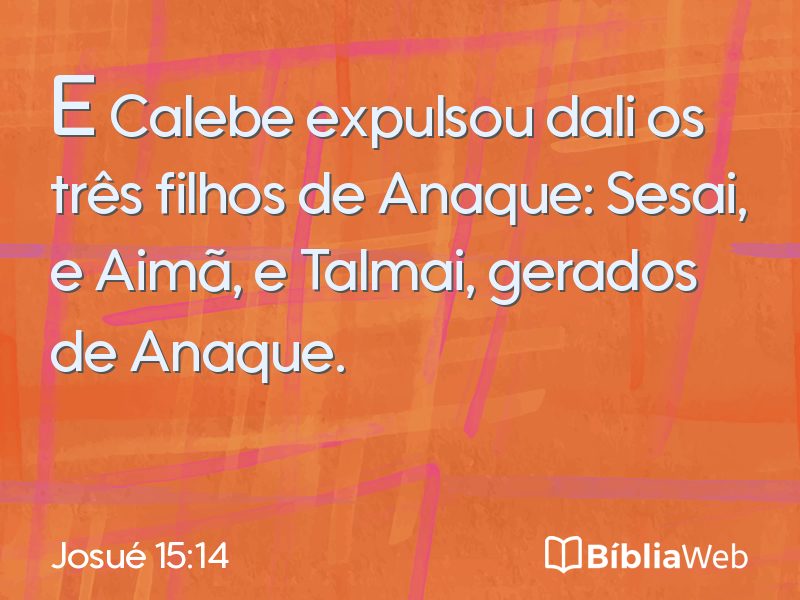 Josué 15:14 em imagem para compartilhar