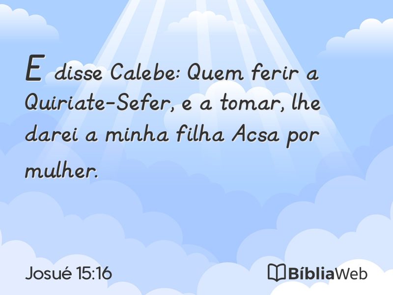 Josué 15:16 em imagem para compartilhar