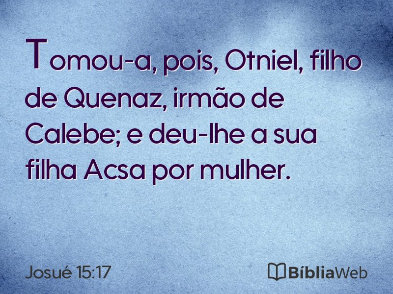 Josué 15:17 em imagem para compartilhar