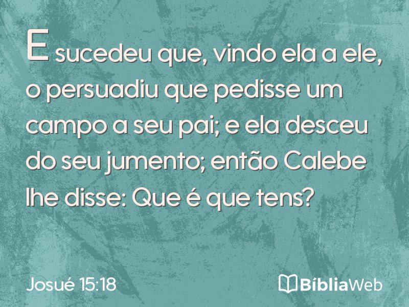 Josué 15:18 em imagem para compartilhar