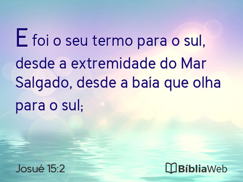 Josué 15:2 em imagem para compartilhar