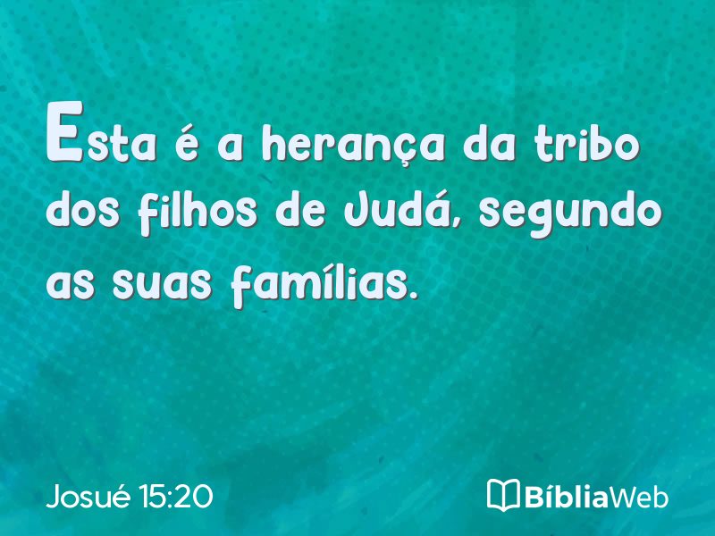 Josué 15:20 em imagem para compartilhar