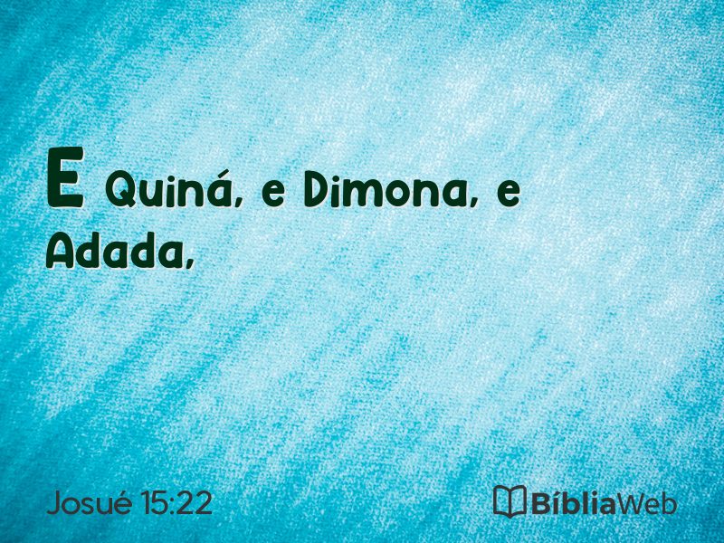 Josué 15:22 em imagem para compartilhar