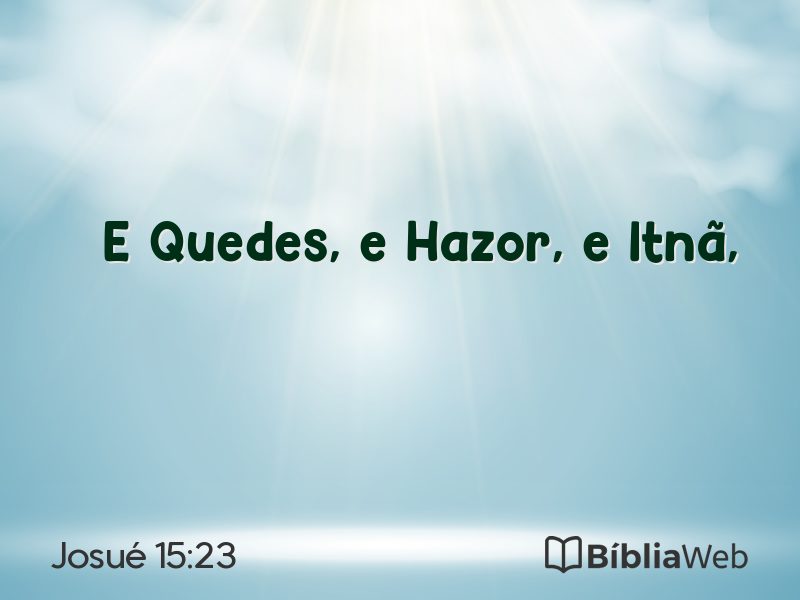 Josué 15:23 em imagem para compartilhar