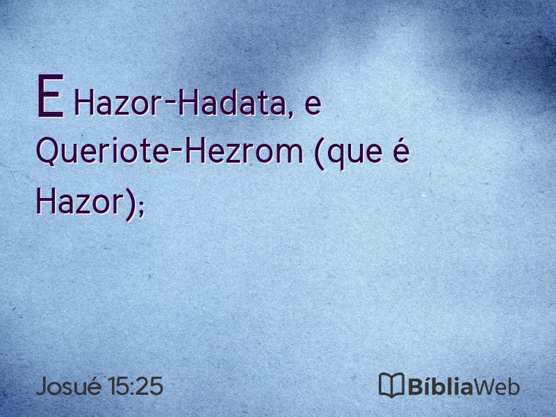 Josué 15:25 em imagem para compartilhar