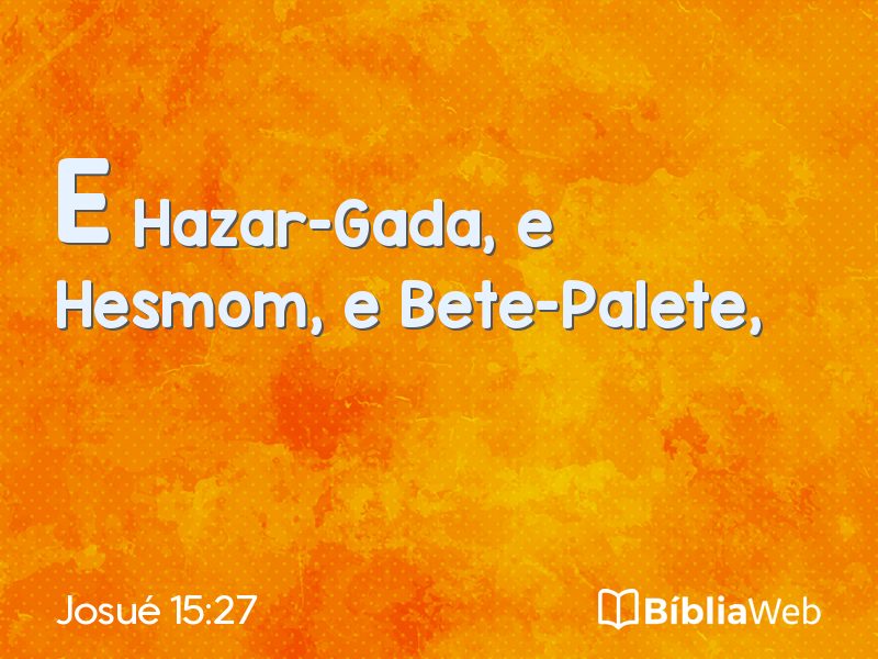 Josué 15:27 em imagem para compartilhar
