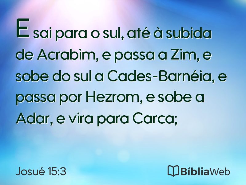 Josué 15:3 em imagem para compartilhar