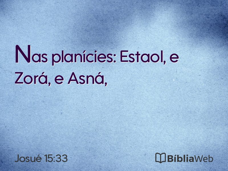 Josué 15:33 em imagem para compartilhar