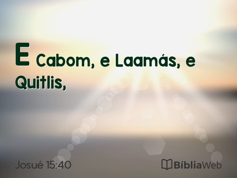 Josué 15:40 em imagem para compartilhar
